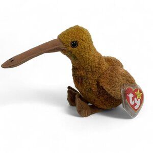 TY Beanie Babies "Beak" The Kiwi Bird 8" Plush Toy Collectible 1998 NWT